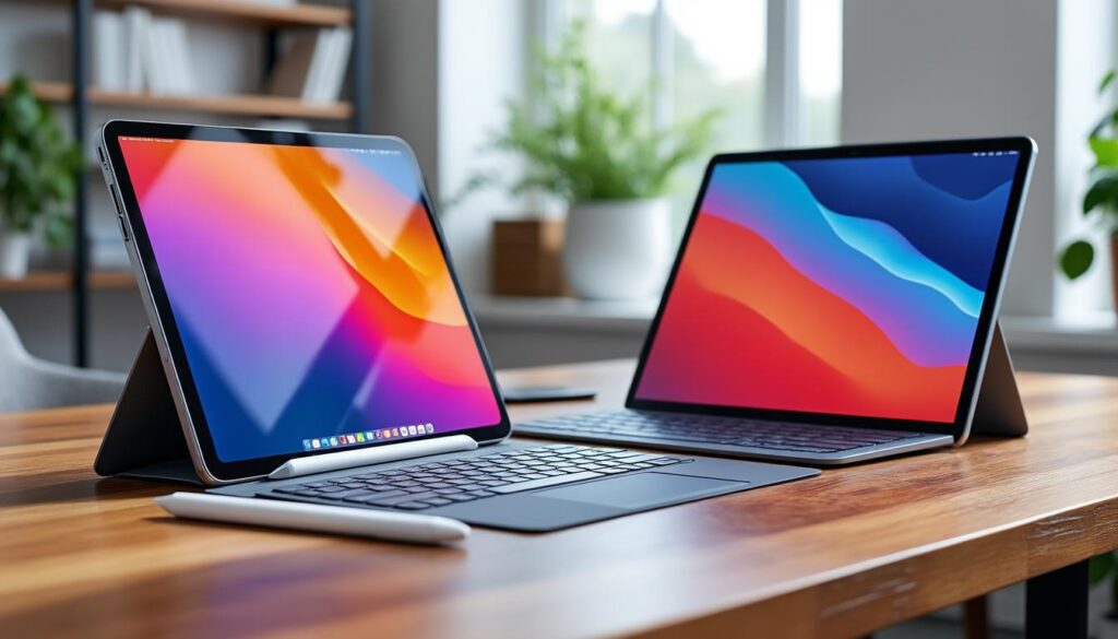 comparatif entre la tablette ipad pro d'apple et la surface pro de microsoft pour booster votre productivité.