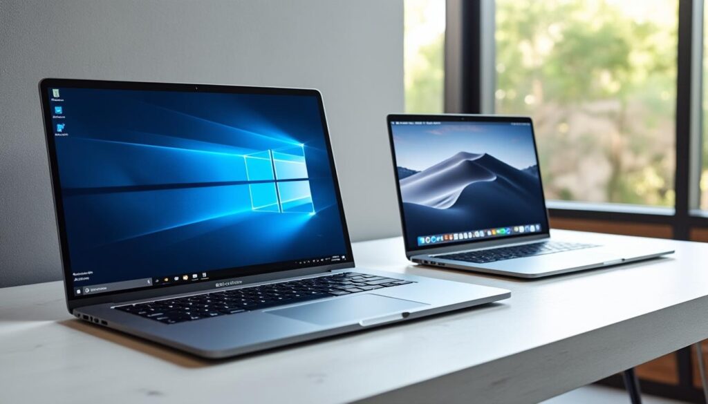 découvrez les différences entre windows 11 et macos pour choisir le pc portable idéal face au macbook air d'apple. analyse des performances, design et fonctionnalités.
